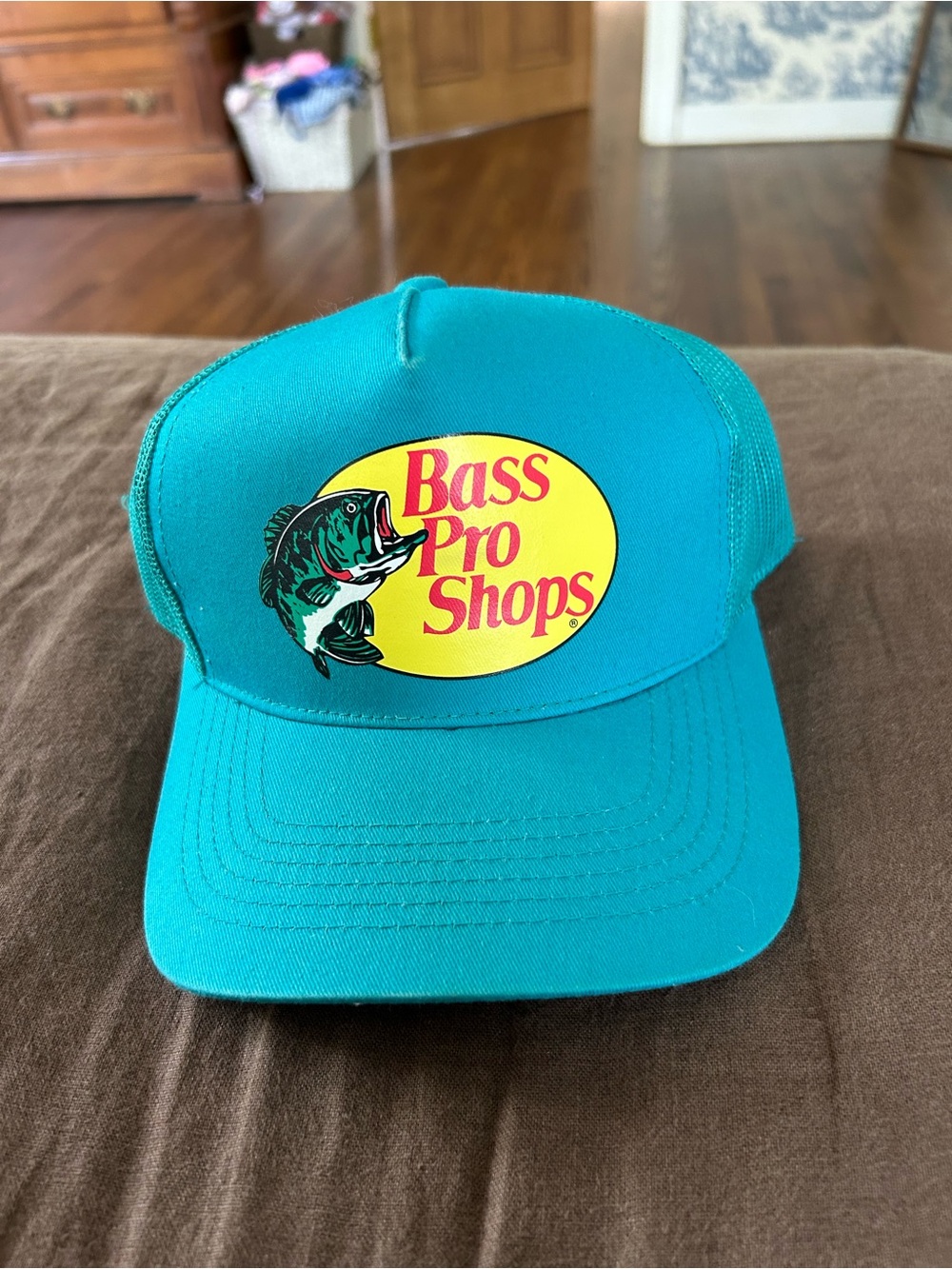 Bass Pro Shops Turquoise Logo Trucker Hat